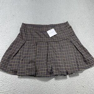 American Eagle Outfitters Skirt Womens Small Blue Plaid Pleated Mini Preppy